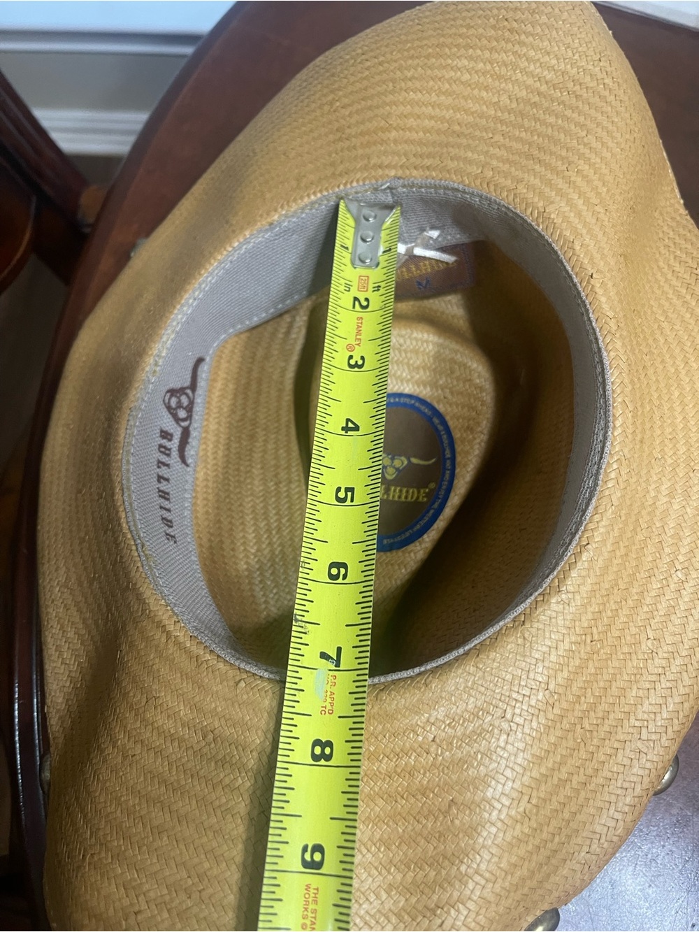 Bullhide No Mercy Panama Straw Western Hat Leather Cross - Picture 12 of 12